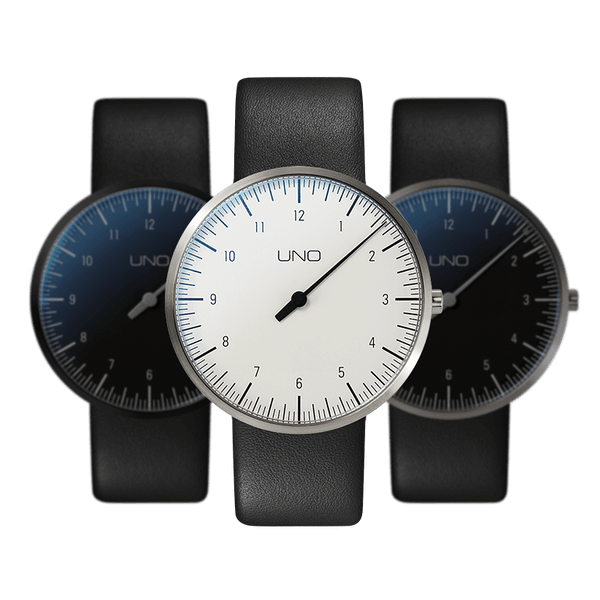 Uno Black Quartz Titanium Wrist Watch
